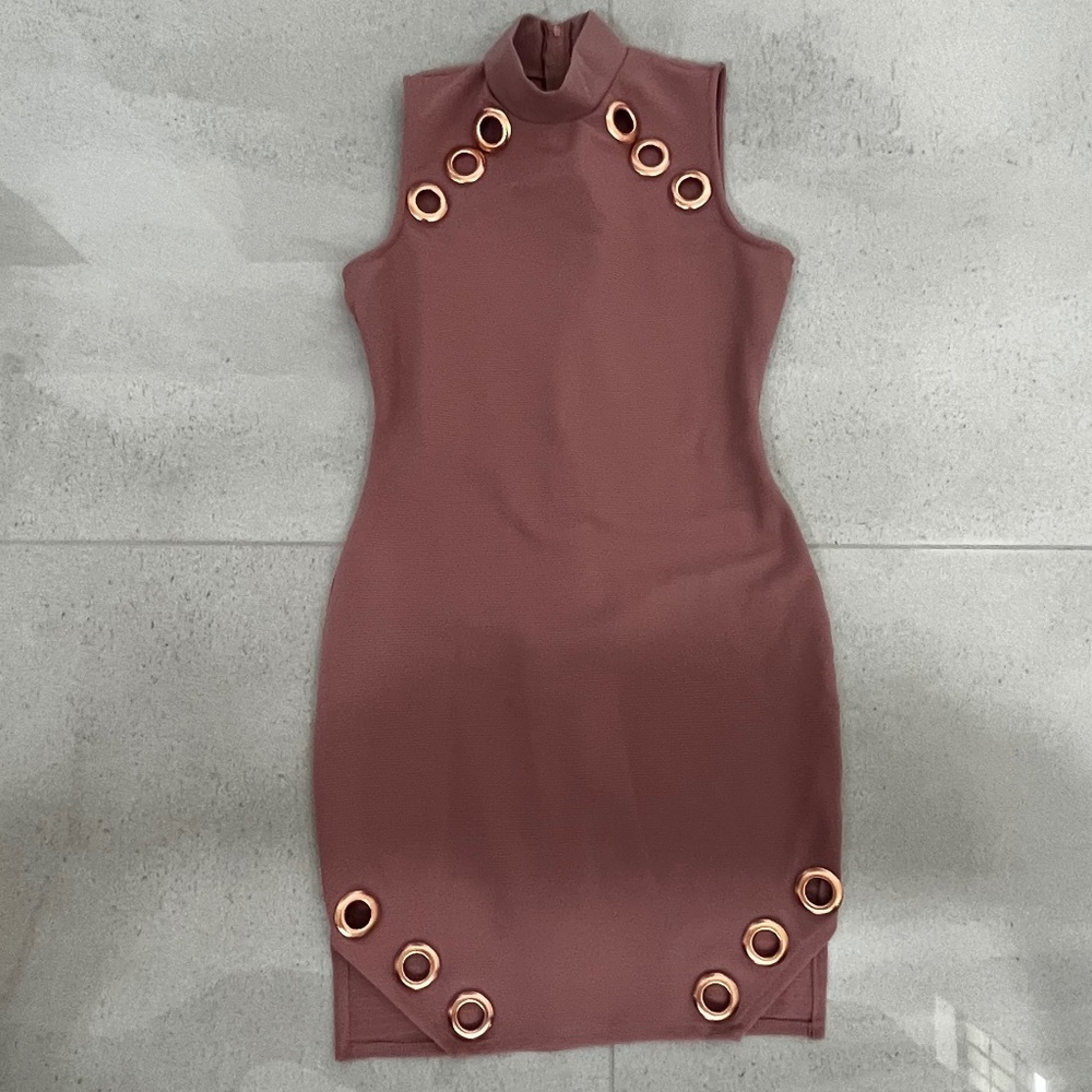 NWOT As U Wish Blush Halter Bodycon Dress